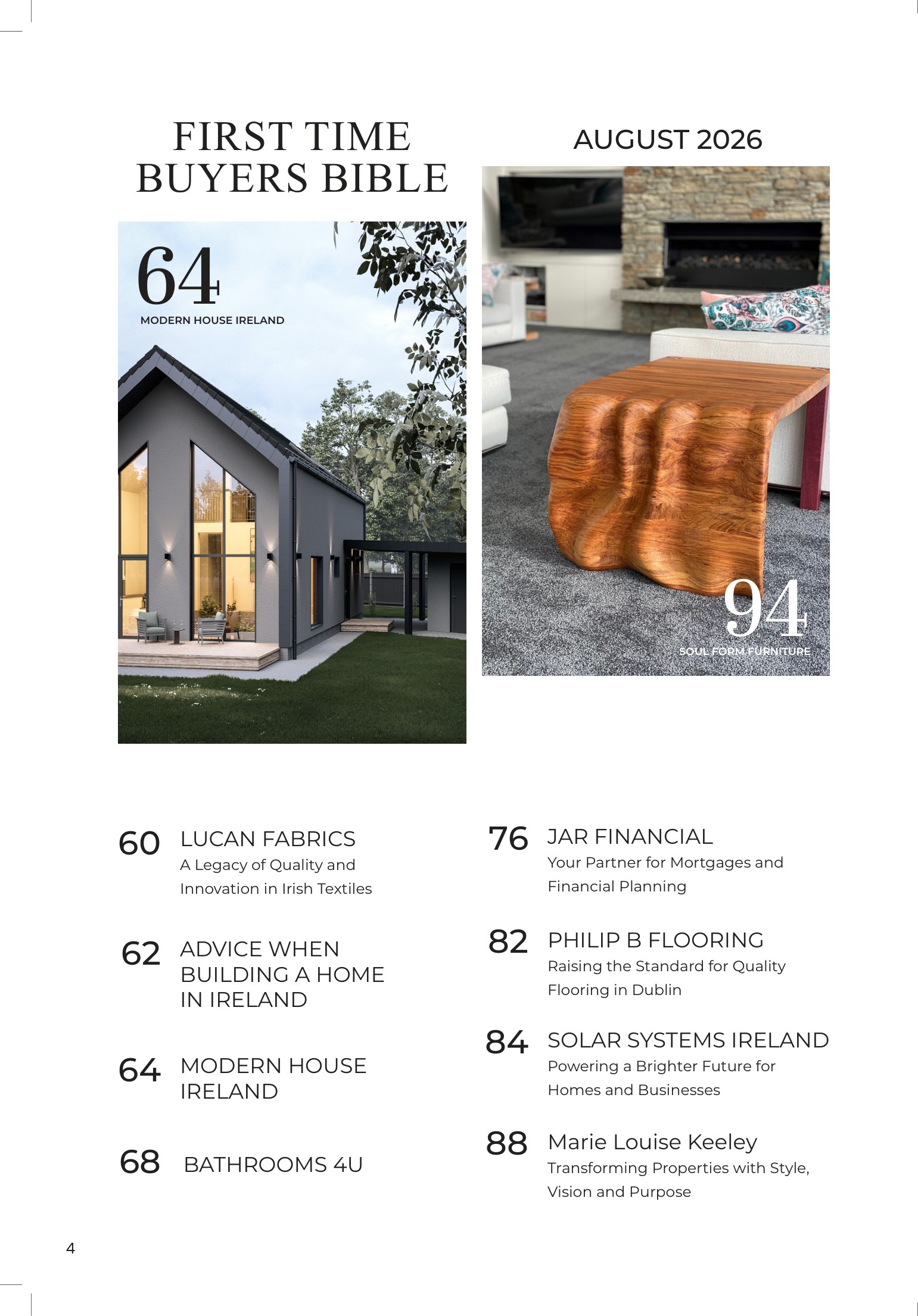 First Time Buyer's Bible — Contents, page 4